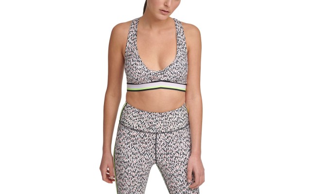  Sport Women’s Printed Low-Impact Sports Bra, Pink, X-Large