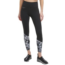 Dkny Sport Women’s Tie-Dyed 7/8 Leggings, Black, Large
