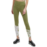 Dkny Sport Women’s Tie-Dyed-Hem 7/8 Leggings, Green, Large