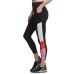  Women’s Colorblocked 7/8 Length Leggings, Black/Pink, Large