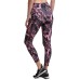  Women’s Sport Printed Logo 7/8 Length Leggings, Black/Pink,X-Small