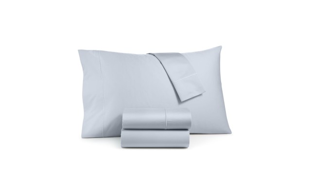  Hampton Cotton 650-Thread Count Sheet Sets, Light Blue
