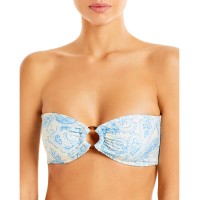 Faithfull the Brand Malady Printed Bandeau Bikini Top,, Blue, Small