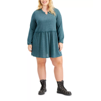Fire Trendy Plus Size Hacci Babydoll Dress