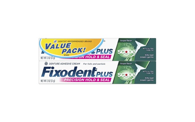  Plus Scope Precision Hold & Seal Denture Adhesive 2.0 Oz TWIN – 4 Oz – 2Pack