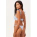  Ali Ruffled Cheeky Bikini Bottoms, Blue, Large