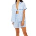  Lou Linen Top, Blue, Blue, M