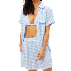 Frankies Bikinis Lou Linen Top