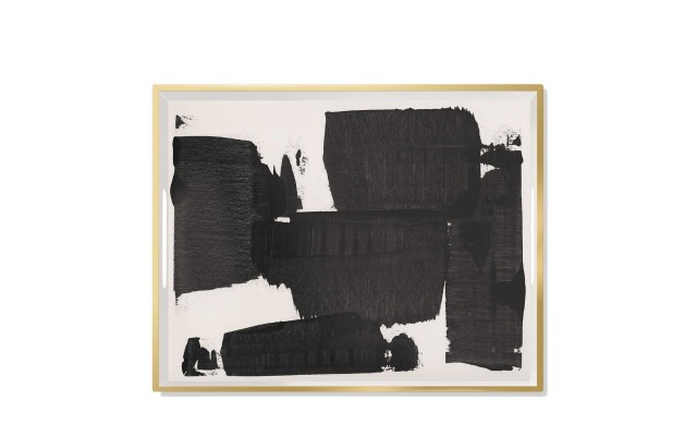  Studio Large Lacquerd Tray (Black/White)