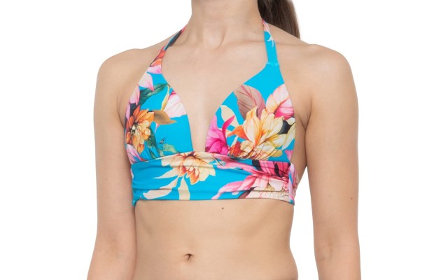 Garden Bikini Top (For Women) , Blue,12