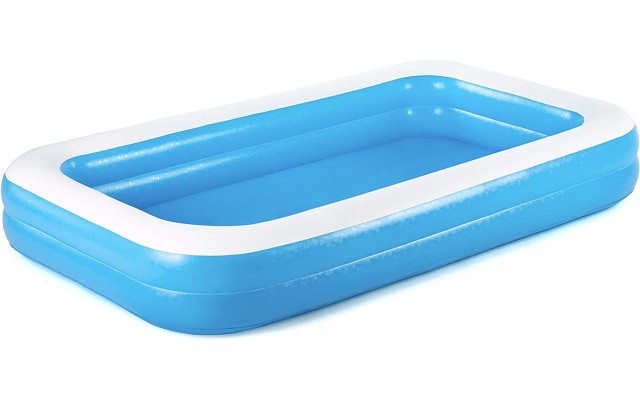 Giant Inflatable Kiddie Pool – Family and Kids Inflatable Rectangular Pool – 10 Feet Long (120″ X 72″ X 20″)