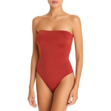 Haight Womens Strapless Lined One-Piece Swimsuit Orange, Small