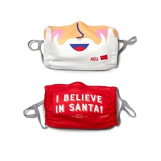 Hanes Adult Santa Pack I Believe Mask, 2 Pack