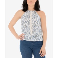 Hippie Rose Juniors’ Peplum-Hem Textured Top, X-Large, Blue