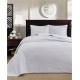 Home Essence Vancouver Solid Reversible Bedspread Set, White, King