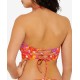  Juniors’ Bold Bouquet Printed Cutout Bikini Top, Pink/Multi, Large