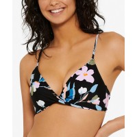 Hula Honey Juniors’ Flourishing Floral Twisted Bikini Top,