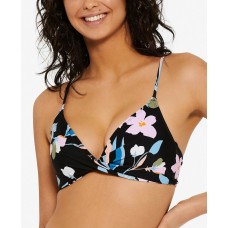 Hula Honey Juniors’ Flourishing Floral Twisted Bikini Top,