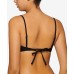  Juniors’ Fringe Bandeau Swim Top, Black, D/DD