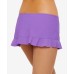  Juniors’ Impressionist Ruffled Swim Skirt, Purple, XL