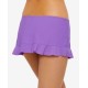  Juniors’ Impressionist Ruffled Swim Skirt, Purple, XL