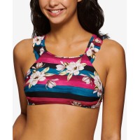 Hula Honey Juniors' Sweet Bloom High-Neck Swim Top,, Multi, Large