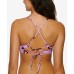  Juniors’ True Spots Lace-Up Midkini Push-Up Bikini Top, Purple, Medium