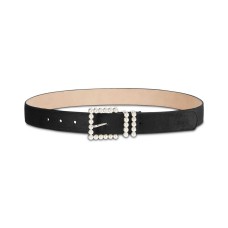 INC International Concepts Women's Imitation-Pearl Velvet Belt
