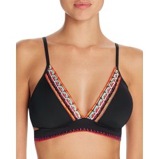 ISABELLA ROSE Women’s Bali Hai Banded Triangle Bikini Top Black M