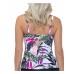  Aloha Palms Printed Tankini Top,  Women's Swim, Multi, 14