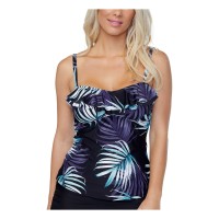 Island Escape Tahiti Bandini Tankini Top, Multi, 10