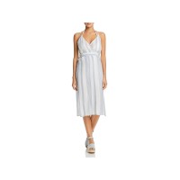 J Valdi Womens MIDI Dress Wrap Cotton – Blue/White