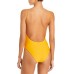 Jade Swim Trophy One Piece Swimsuit, Yellow, XS