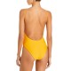 Jade Swim Trophy One Piece Swimsuit, Yellow, XS