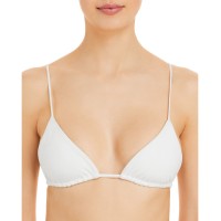 Jade Swim Women's Via String Bikini Tops, White, Medium