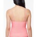  Sweet Tooth Solids Tie-Front Tankini Tops, Pink, Small