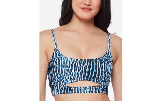  Women’s Animal Sassy Safari Cami Bikini Top, Navy, Large