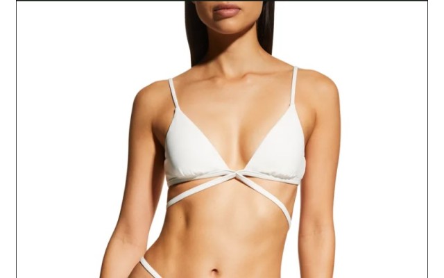 Jonathan Simkhai Harlen Solid Bikini Top Medium