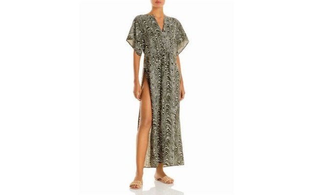Jonathan Simkhai Kaelynn Printed Cover Up Caftan