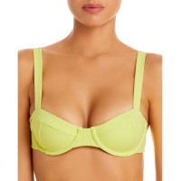 Jonathan Simkhai Lia Underwire Bikini Top, Green, X-Small