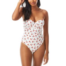 Kate Spade New York Cherry-Print Bandeau One-Piece Swimsuit