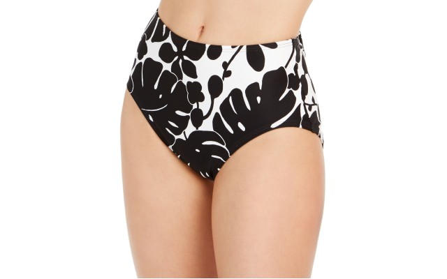  Monstera High-Waist Bottoms Black SM