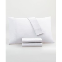 Kensington Garden Somerset 800 Thread Count Silver Supima Cotton 4 Piece Queen Sheet Set, White