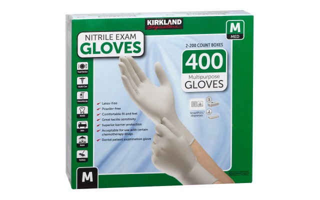 Nitrile Exam Gloves, 400-count, One Color, Large