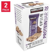 Kirkland Signature Protein Bars, Chocolate Chip Cookie Dough, 20-count, 2-pack