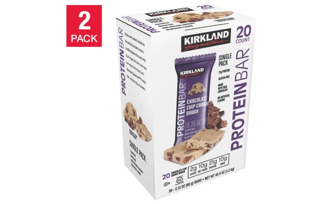  Protein Bars, Chocolate Chip Cookie Dough, 20-count, 2-pack