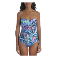 La Blanca Bandeau Tankini Top Women’s Swimsuit, Multi, 4