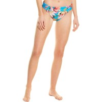 La Blanca Garden Shirred Bikini Bottoms, 14, Blue/Multi