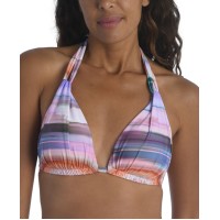 La Blanca Women’s Halter Bikini Top, Multi/Ocean Tides, 4
