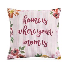 Lacourte 20″ x 20″ Home is Where Mom Is Decorative Pillow, Multi
